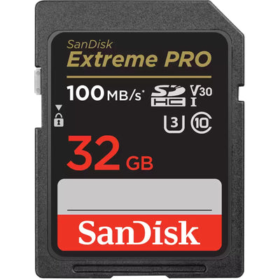 SDSDXXO-032G-GN4IN - SANDISK EXTREME PRO SDHC SDXXO 32GB U3 C10 V30 UHS-I 100MB/S R 90MB/S W 4X6 LIFETIME LIMITED