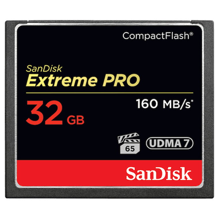 SDCFXPS-032G-X46 - SANDISK EXTREME PRO CF, CFXPS 32GB, VPG65, UDMA 7, 160MB/S R, 150MB/S W, 4X6, LIFETIME LIMITED