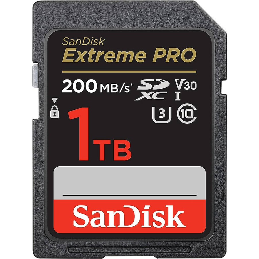 SDSDXXD-1T00-GN4IN - SANDISK EXTREME PRO SDXC, SDXXD 1TB, V30, U3, C10, UHS-I, 200MB/S R, 140MB/S W, 4X6, LIFETIME LIMITED