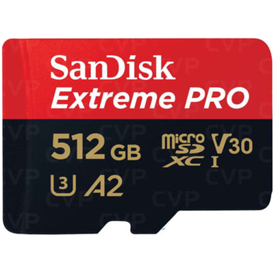SDSQXCD-512G-GN6MA - SANDISK EXTREME PRO MICROSDXC SQXCD 512GB V30 U3 C10 A2 UHS-I 200MB/S R 140MB/S W 4X6 SD ADAPTOR LIFETIME LIMITED