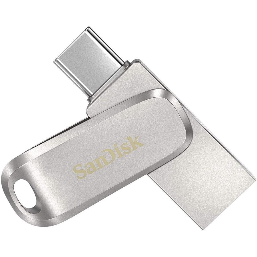 SANDISK ULTRA DUAL DRIVE LUXE SDDDC4 32GB USB TYPE C METAL USB3.1/TYPE C REVERSIBLE CONNECTOR SWIVEL DESIGN TYPE-C ENABLED DEVICES 5Y