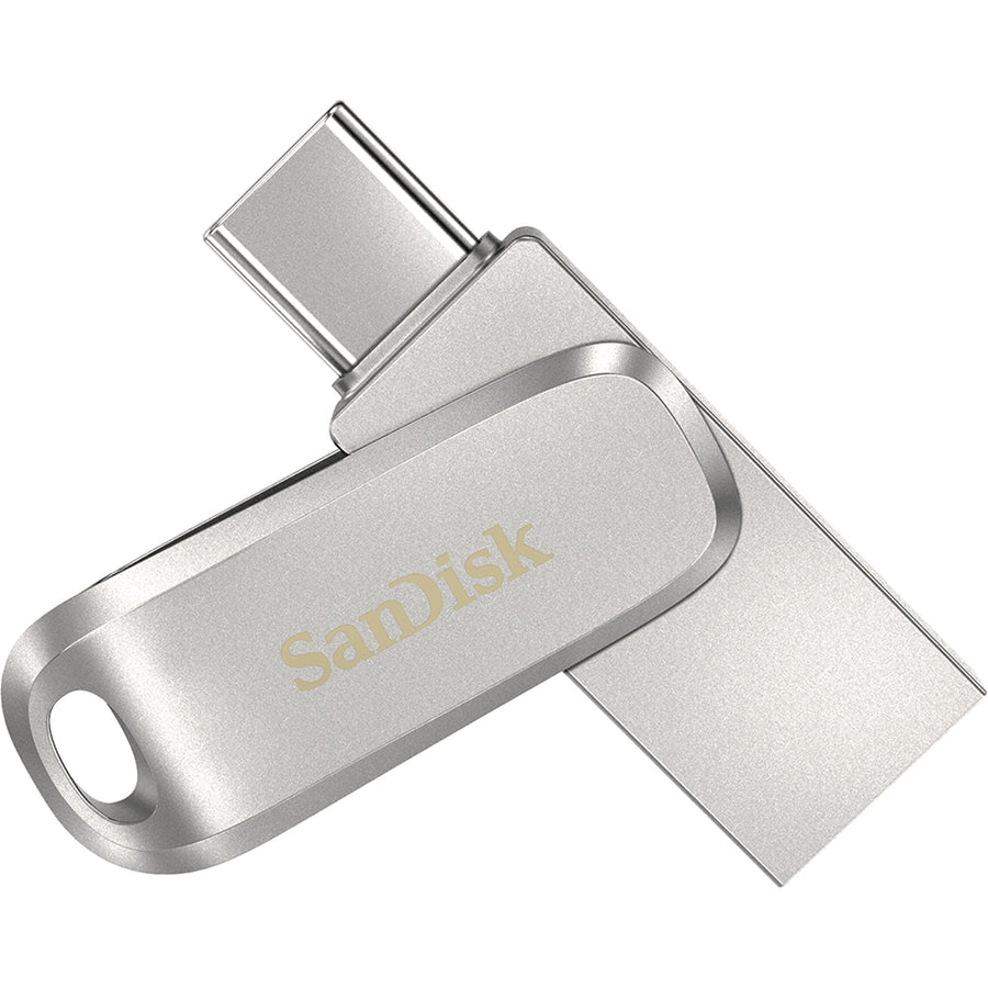 SANDISK ULTRA DUAL DRIVE LUXE SDDDC4 512GB USB TYPE C METAL USB3.1/TYPE C REVERSIBLE CONNECTOR SWIVEL DESIGN TYPE-C ENABLED DEVICES 5Y