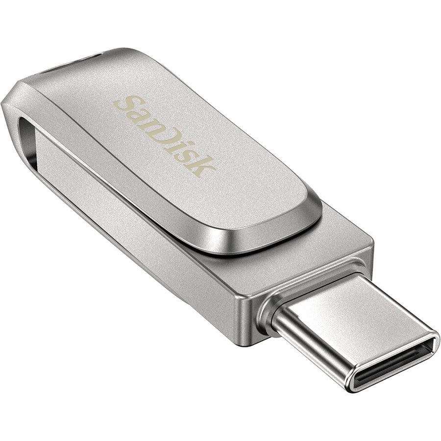 SANDISK ULTRA DUAL DRIVE LUXE SDDDC4 512GB USB TYPE C METAL USB3.1/TYPE C REVERSIBLE CONNECTOR SWIVEL DESIGN TYPE-C ENABLED DEVICES 5Y