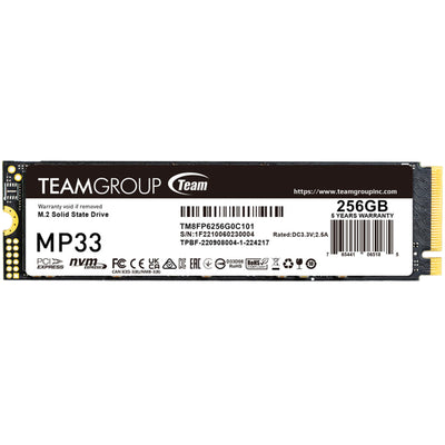 TM8FP6256G0C101 - TEAM MP33 256GB PCIe 3.0x4 TLC NVMe SSD R/W 1,800 / 1,500 MB/s