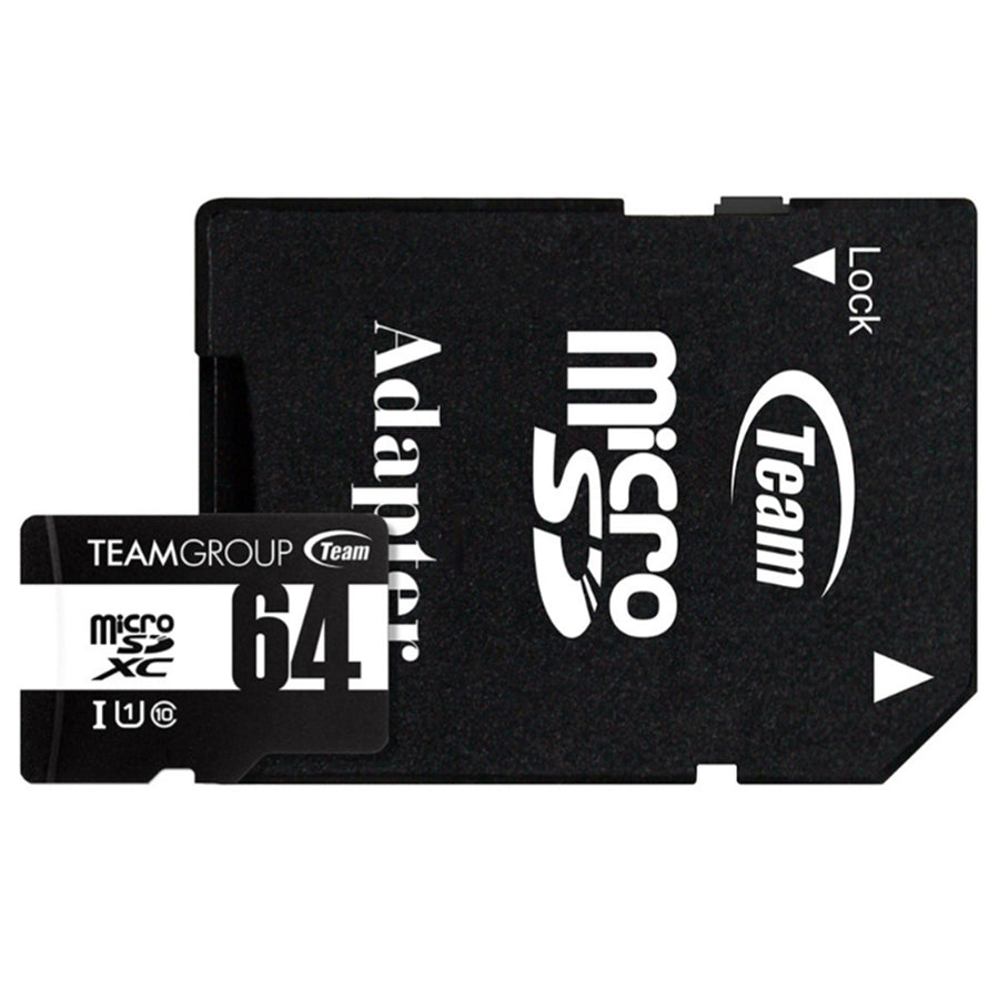 TUSDX64GCL10U03 - Team 64GB microSDHC UHS-I/U1 Class 10 Memory Card with Adapter