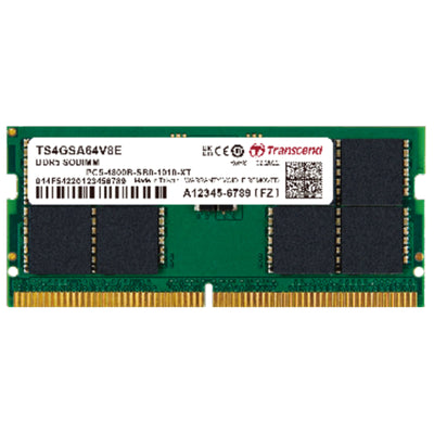 Transcend Embedded 16GB DDR5 4800 SODIMM 1Rx8 IND 2Gx8 CL40 1.1V