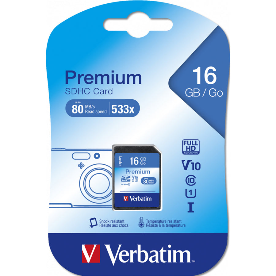 Verbatim Premium SDHC Class 10 Card 16GB