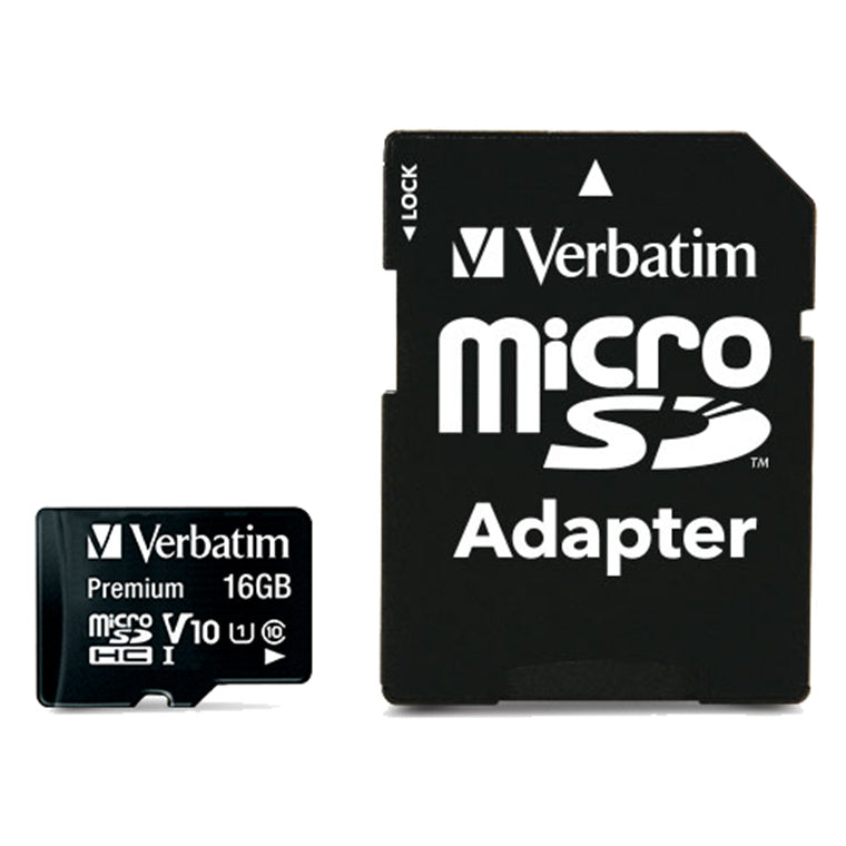 Verbatim  44082  Premium microSDHC Memory Card 16GB + adapter