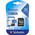 Verbatim Premium microSDHC Class 10 UHS-I Card 32GB with Adapter — image 1