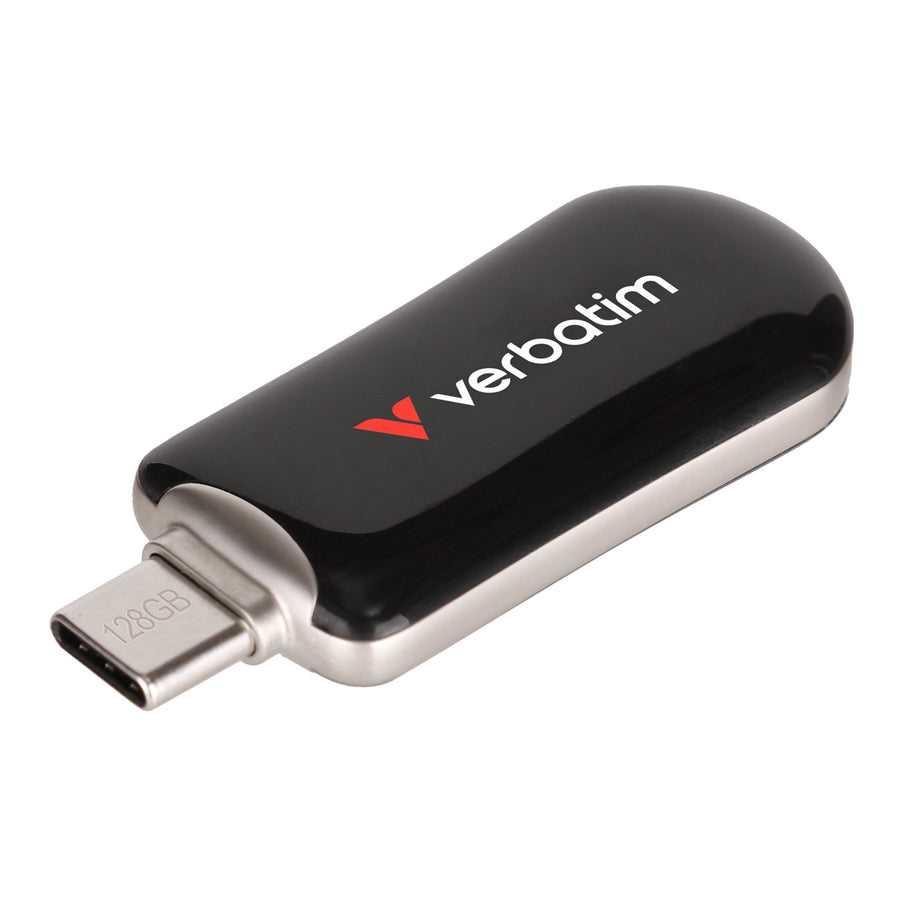 Verbatim 30225 Plectra USB-C Flash Drive - Black - 128GB