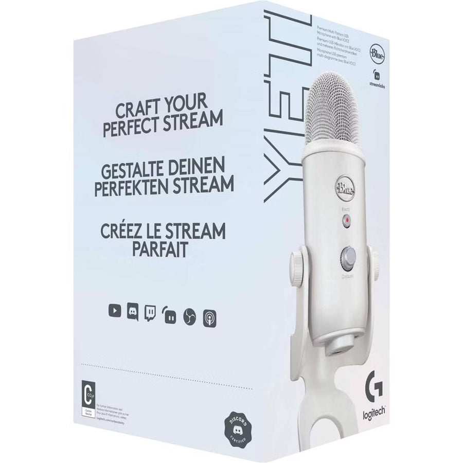 Logitech G Yeti 3-Capsule USB Microphone - Off White