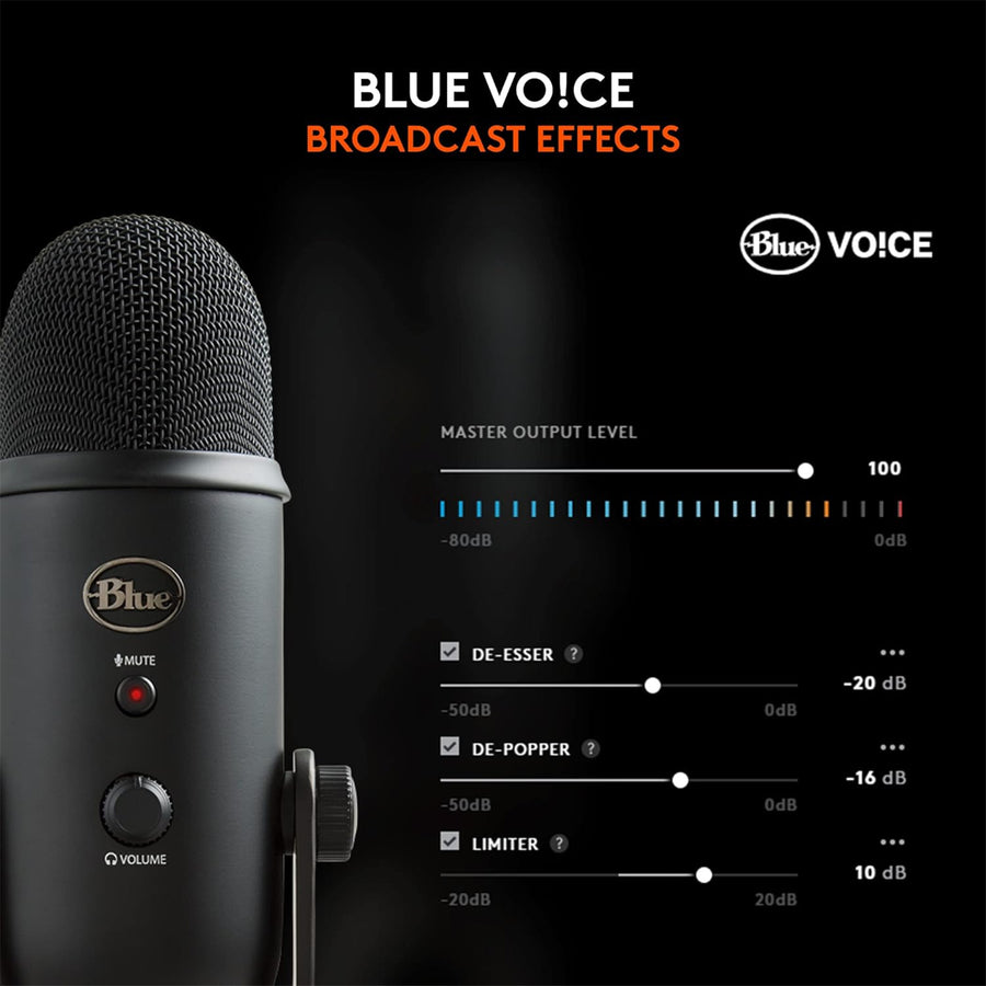 Logitech G Yeti 3-Capsule USB Microphone - Blackout