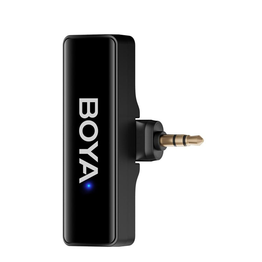 Boya BOYALINK 2 Wireless Lavalier Microphone - Black for iPhone / Android / Camera Vlogging - All-in-One Lapel Dual Mic System & Lightning & USB-C Inputs