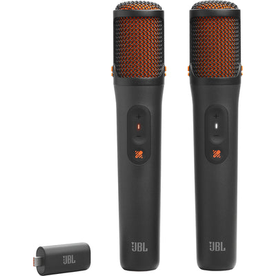JBL EasySing Wireless AI Karaoke Microphone 2-Pack - Real-Time AI Vocal Removal - Pitch + Reverb - USB-C dongle compatible with JBL PartyBox Encore 2 series, PartyBox On-The-Go MK2, PartyBox Club 120, Stage 320, 520 & 720