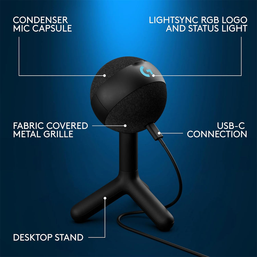 988-000553 - Logitech G Yeti Orb RGB Gaming Mic