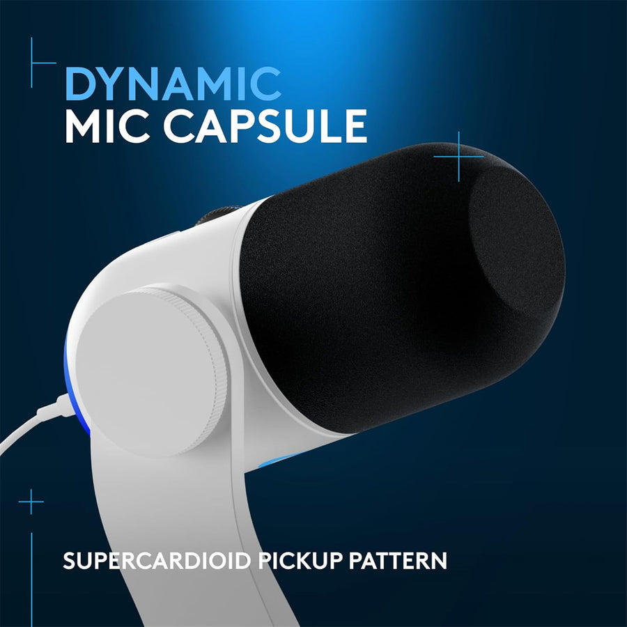 988-000578 - Logitech G Yeti GX Dynamic Gming Mic WHT