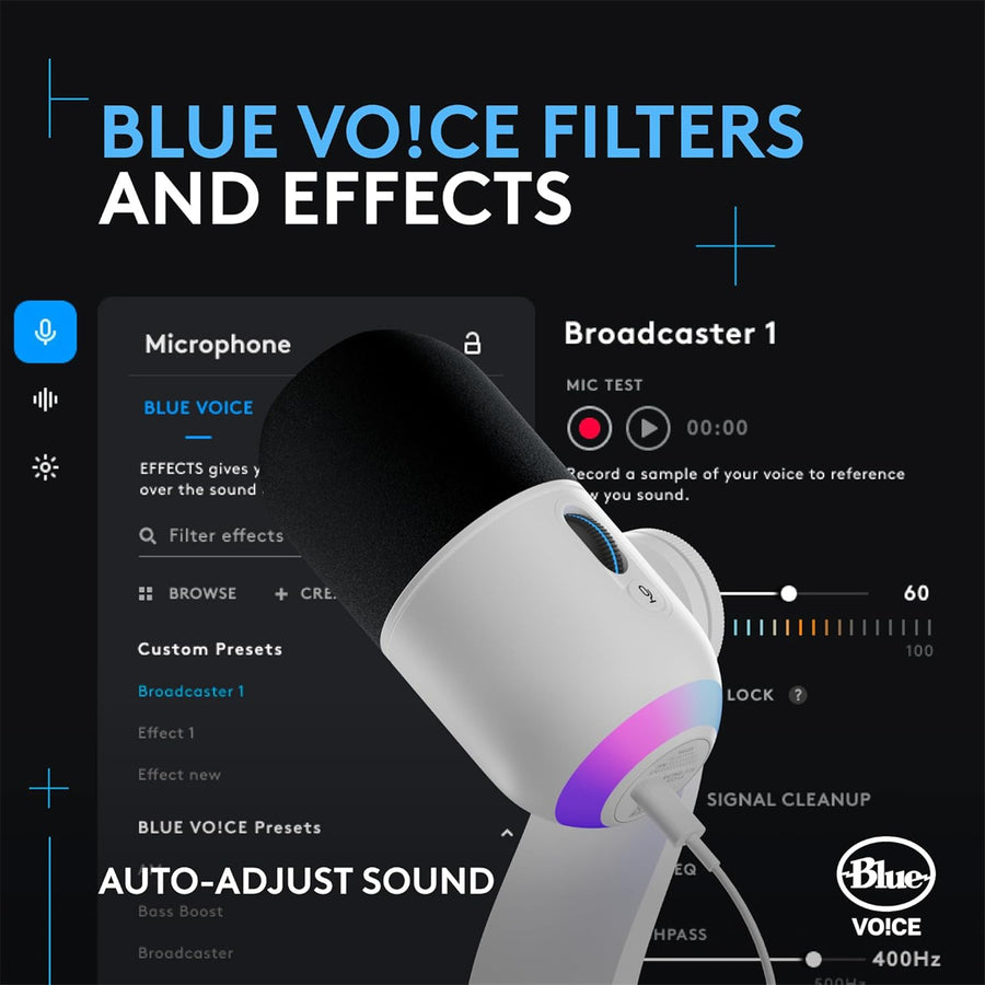 988-000578 - Logitech G Yeti GX Dynamic Gming Mic WHT