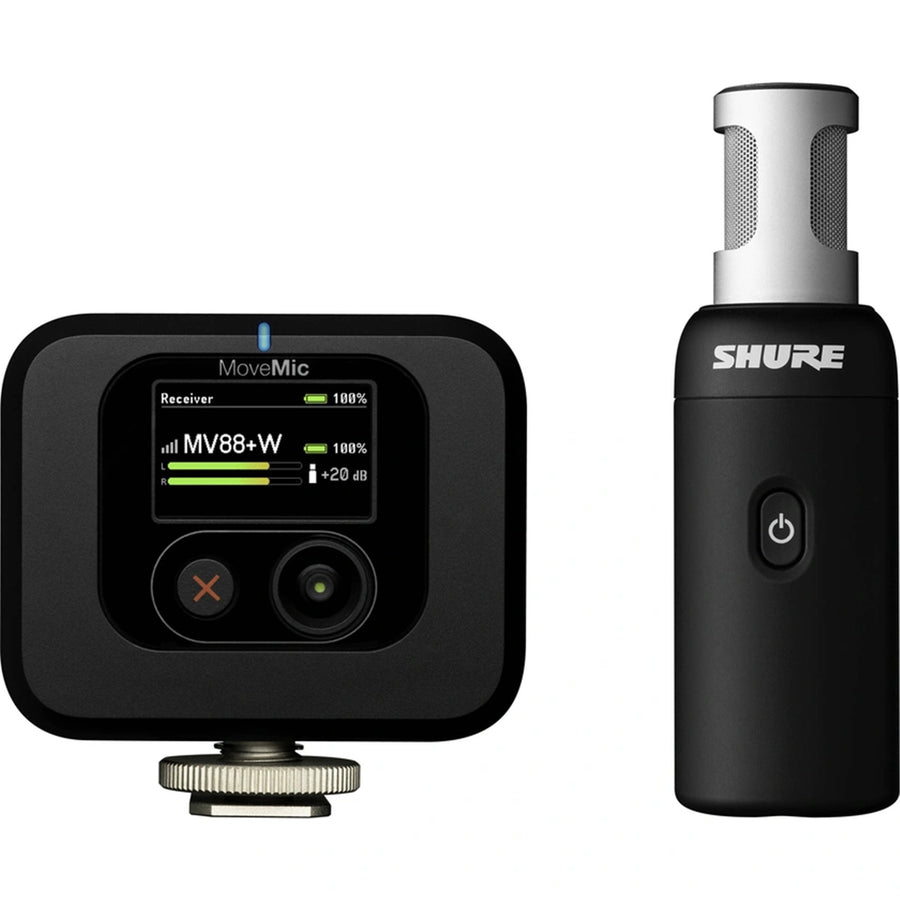 Shure MV88+W-KIT-Z6 Movemic Two Dual-Channel Wireless Lavalier Microphone System With Receiver