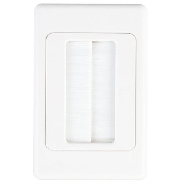 AFBB - AVS Brushed Wall Plate WHITE