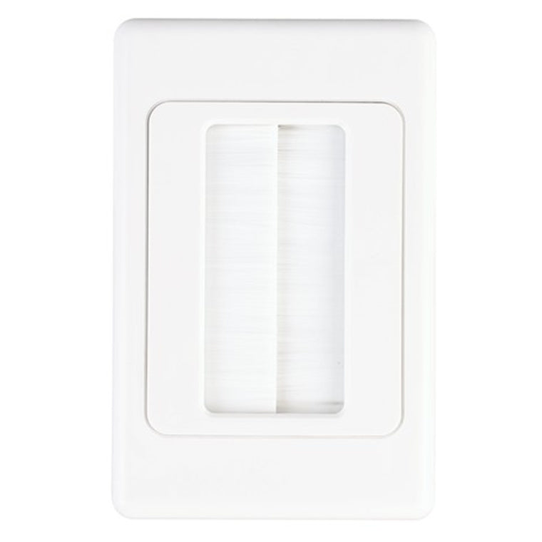 AFBB - AVS Brushed Wall Plate WHITE