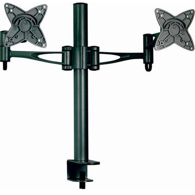 Bracom Dual (2) LCD Monitor Table Stand w/Arm & Desk Clamp Up to 23 Black