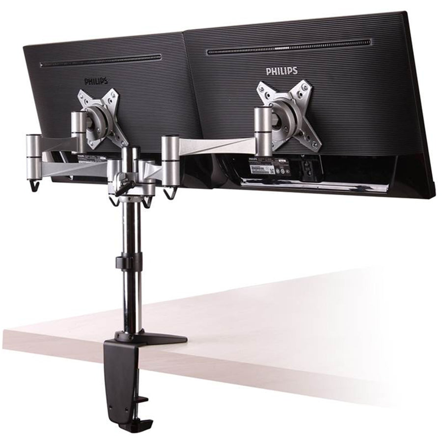 Bracom BT-LDT02-C024 – Eleganter Doppel-Monitorarm aus Aluminium für 13"-27"