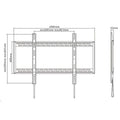 BRATECK 60''-100'' Extra Large Heavy- Duty Fixed Wall Bracket Max Load 120kg. VESA Support — image 1