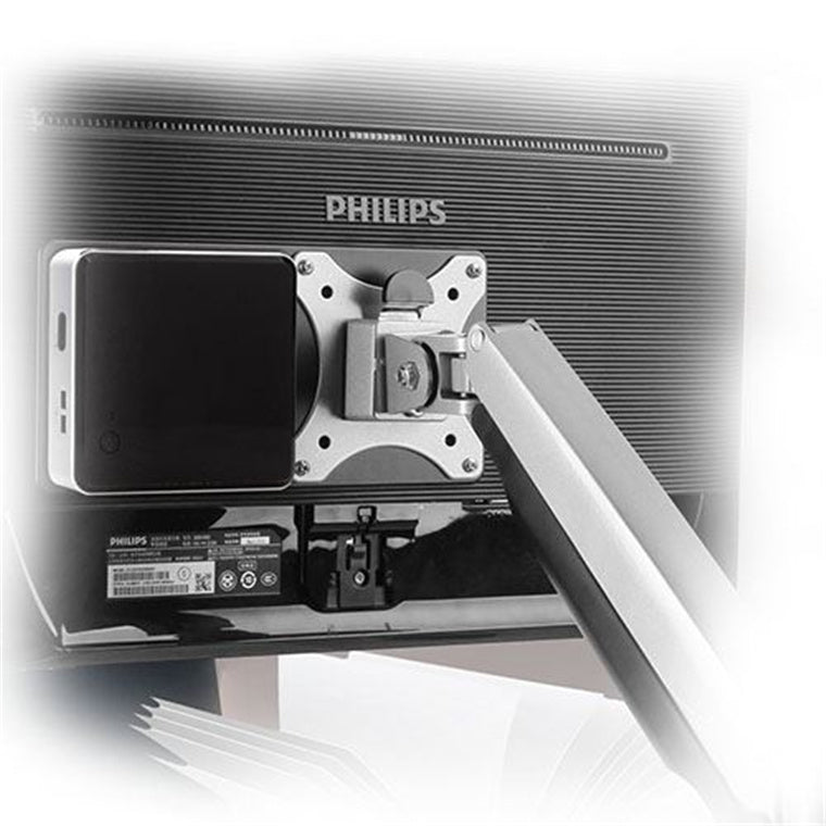 Brateck CPB-7 VESA Mount Holder for Intel NUC PC - Mount Intel NUC with monitor arm simultaneously - VESA mount 75x75, 100x100