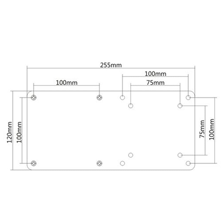 Brateck CPB-7 VESA Mount Holder for Intel NUC PC - Mount Intel NUC with monitor arm simultaneously - VESA mount 75x75, 100x100