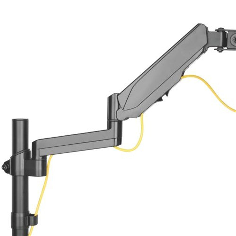 Bracom LDT16-C024 dual Gas Spring Monitor Arm pivot and swivel fits 17"-32" VESA 75x75,100x100 Tilt Range: +35°~-35° Swivel Range: +90°~-90° Black Colour