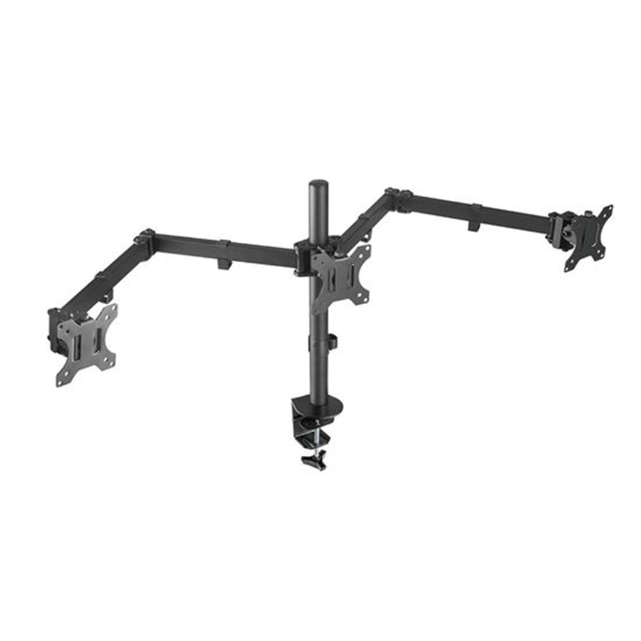 BRATECK LDT12-C034N – 13-27 Zoll Dreifach-Monitor Economy-Tischhalterung abnehmbare VESA max. 7 kg pro Monitor