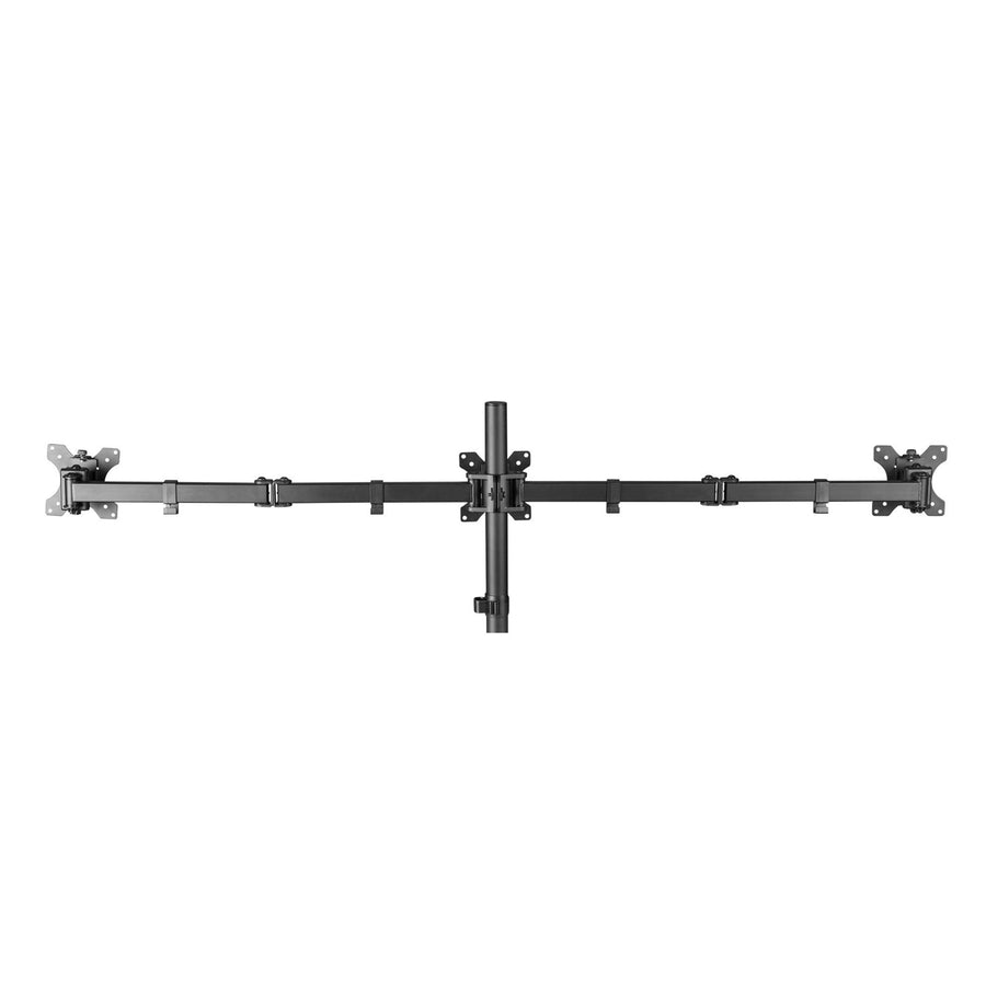 BRATECK LDT12-C034N – 13-27 Zoll Dreifach-Monitor Economy-Tischhalterung abnehmbare VESA max. 7 kg pro Monitor