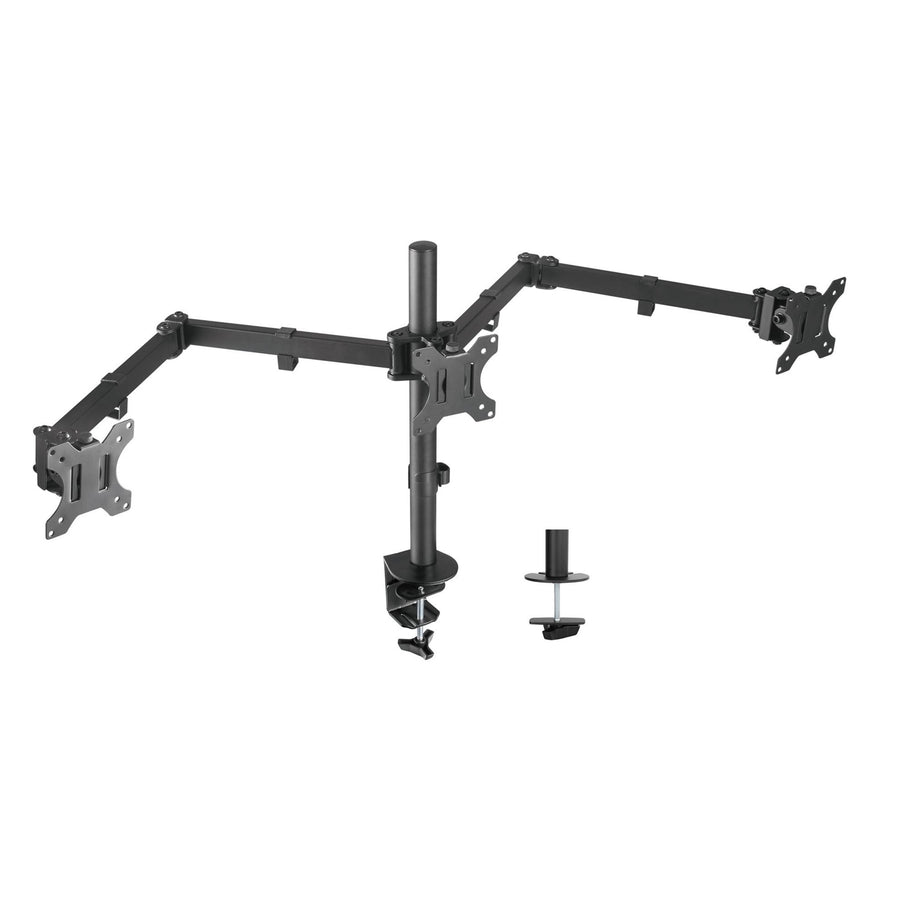 BRATECK LDT12-C034N – 13-27 Zoll Dreifach-Monitor Economy-Tischhalterung abnehmbare VESA max. 7 kg pro Monitor