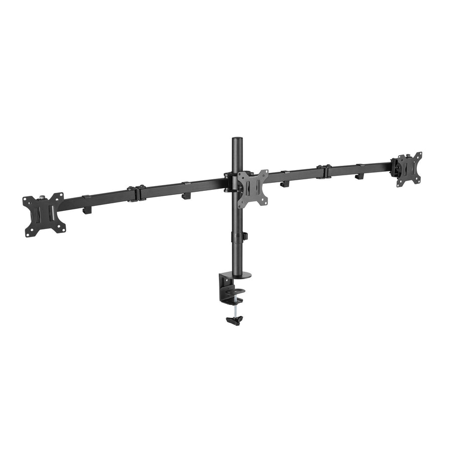 BRATECK LDT12-C034N – 13-27 Zoll Dreifach-Monitor Economy-Tischhalterung abnehmbare VESA max. 7 kg pro Monitor