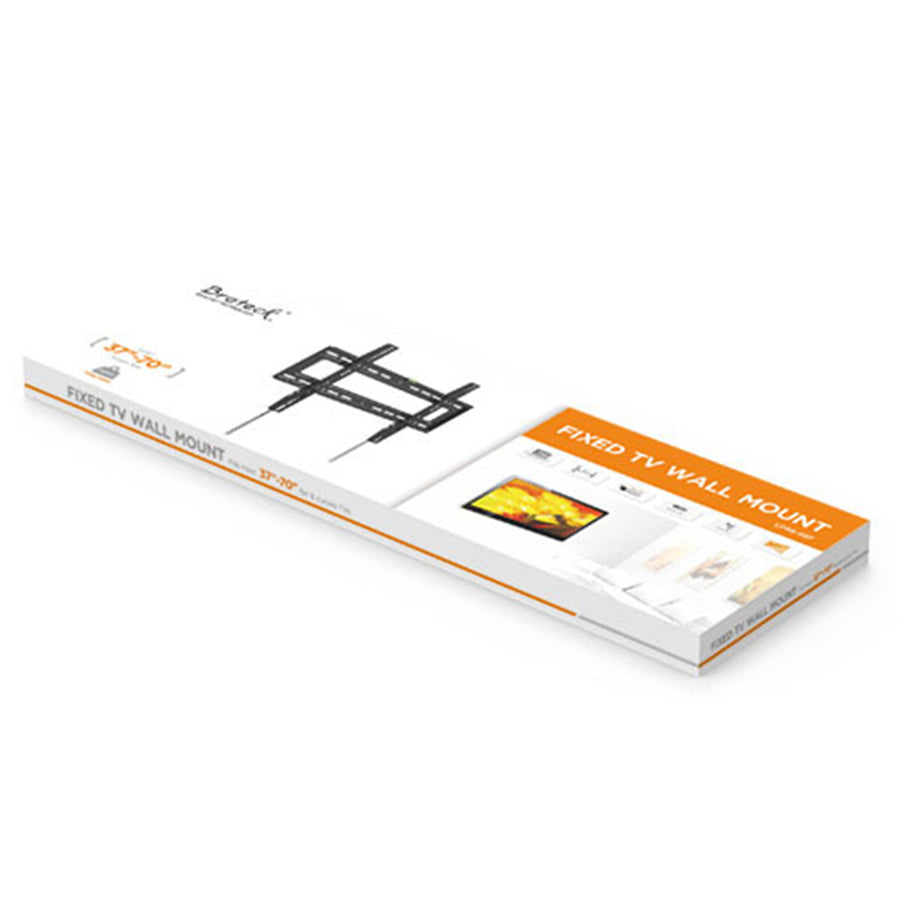 BRATECK LP46-46F - 37''-70'' Fixed Wall Mount TV Bracket Max Load: 50Kgs VESA Support up to 600x400.