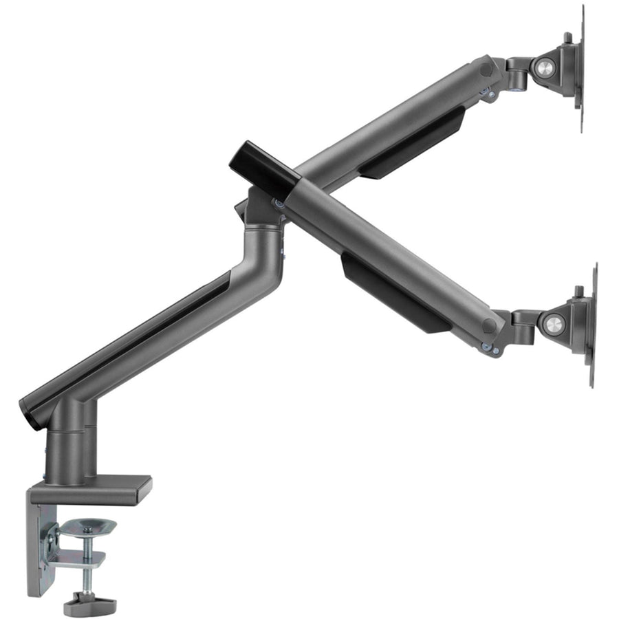 BRATECK LDT49-C024-SG - 17-32'' Dual Premium Slim Aluminium Spring-Assisted Desk Mount Monitor Arm.