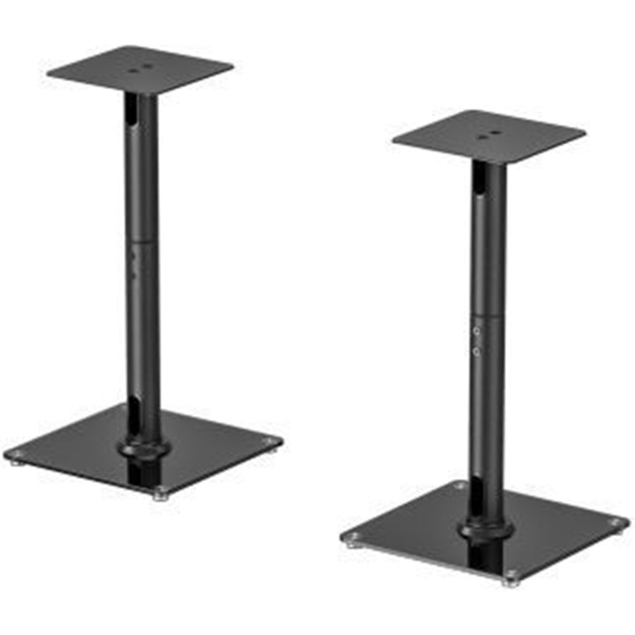 Brateck  BS-76M 24" Aluminium / Glass Floor Standing BookShelf Speaker Stands - Sold as a Pair