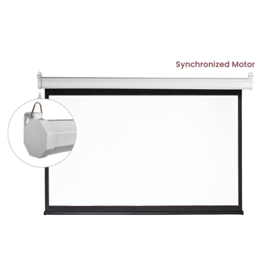 BRATECK 100'' 16:9 Electric Projector Screen w/ Remote 160 Viewing Angle 4-Side