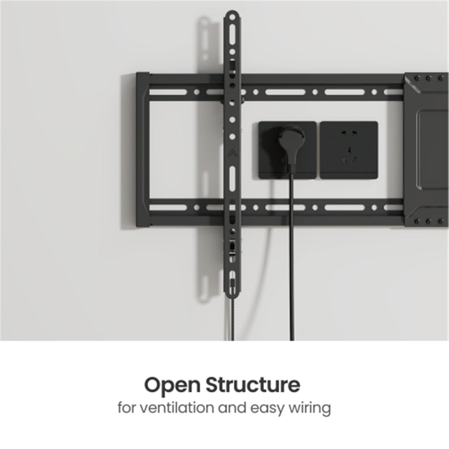 BRATECK LP81-48T - 43''-95'' Tilt Slim TV Wall Mount Supports Up to 75Kgs Automatic Spring Locks