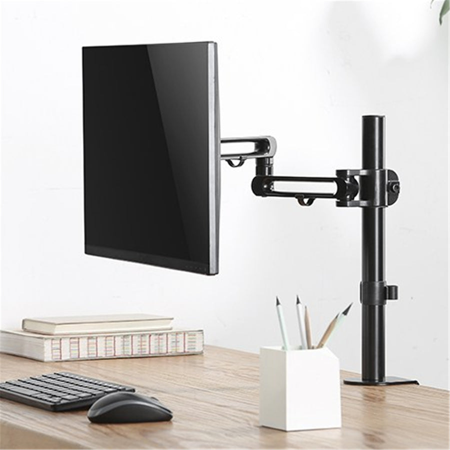 BRATECK LDT30-C012 - 17-32'' Single Monitor Desk Articulating Mount Arm Bracket Free-Tilting Design Clamp