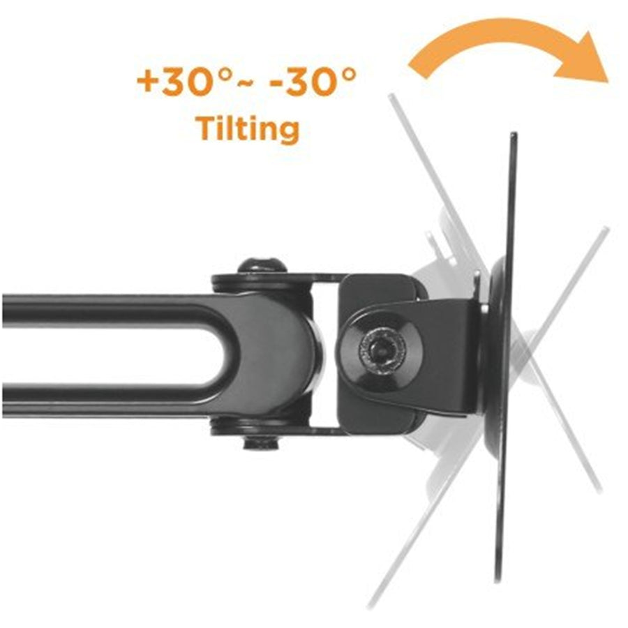 BRATECK LDT30-C012 - 17-32'' Single Monitor Desk Articulating Mount Arm Bracket Free-Tilting Design Clamp
