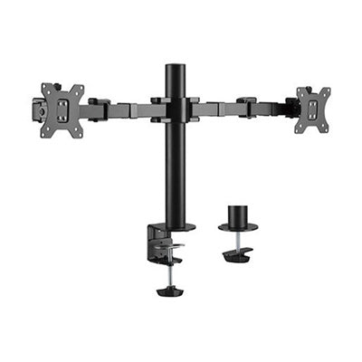 Bracom BT-DTM33-C024 Dual Monitors, Affordable, Steel Articulating Monitor Stand 17" -32"