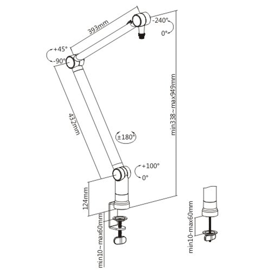 Bracom BT-MPS06-1 - MPS06-1 PROFESSIONELLER MIKROFONARMSTÄNDER