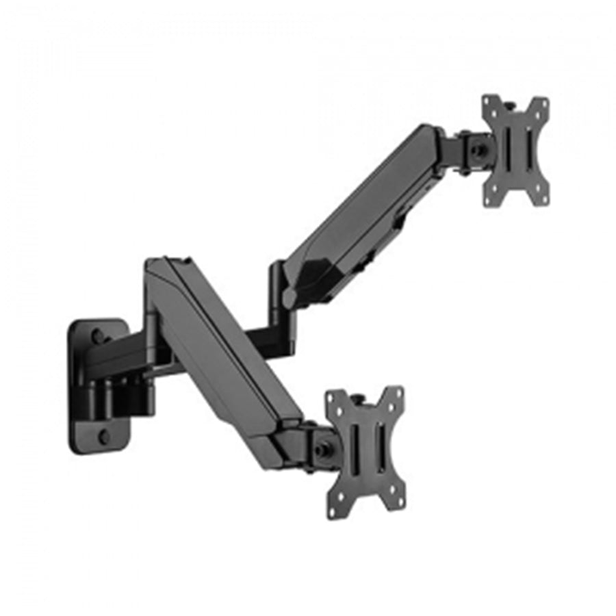 BRATECK LDA30-114 - 17''-32'' Dual Screen Wall Mounted Gas Spring Monitor Arm Max load: 9kgs (per arm). VESA