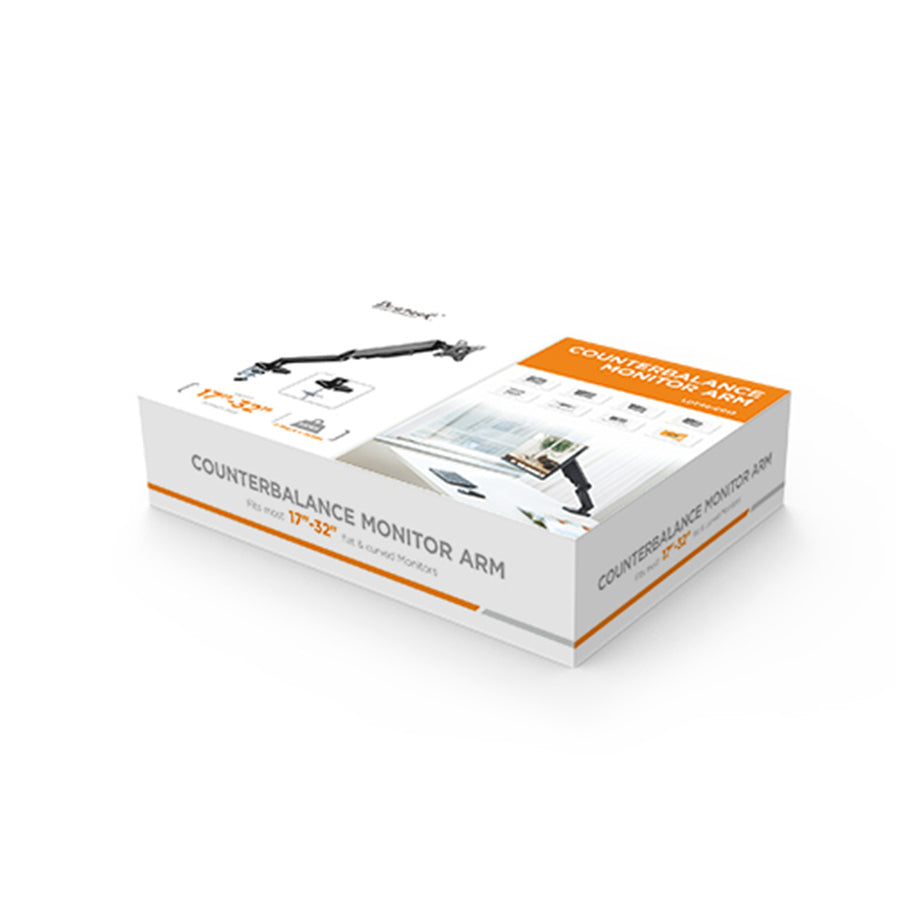 BRATECK LDT46-C012 - Elegant 17''-32'' Counter Balance Monitor Desk Mount Max Load up to 9Kgs. VESA 75x75