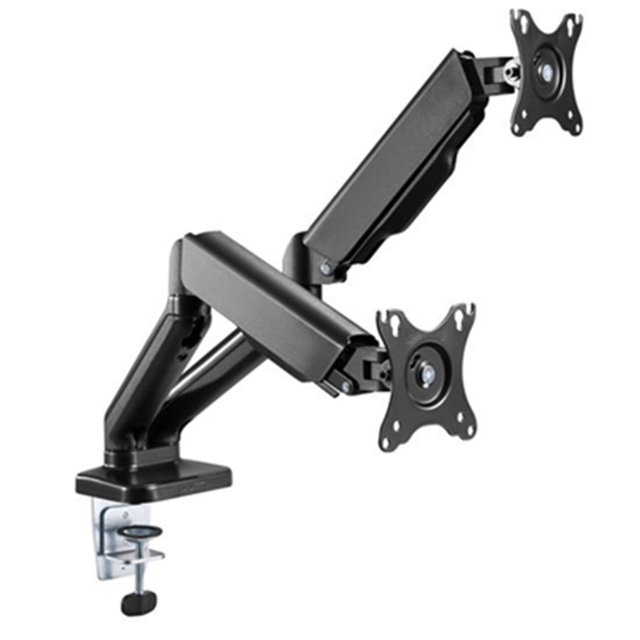 BRATECK LDT46-C024 – Eleganter Dual-Monitorarm für 17"-32" Monitore mit Gegengewicht, max. Traglast bis zu 9 kg pro Arm.