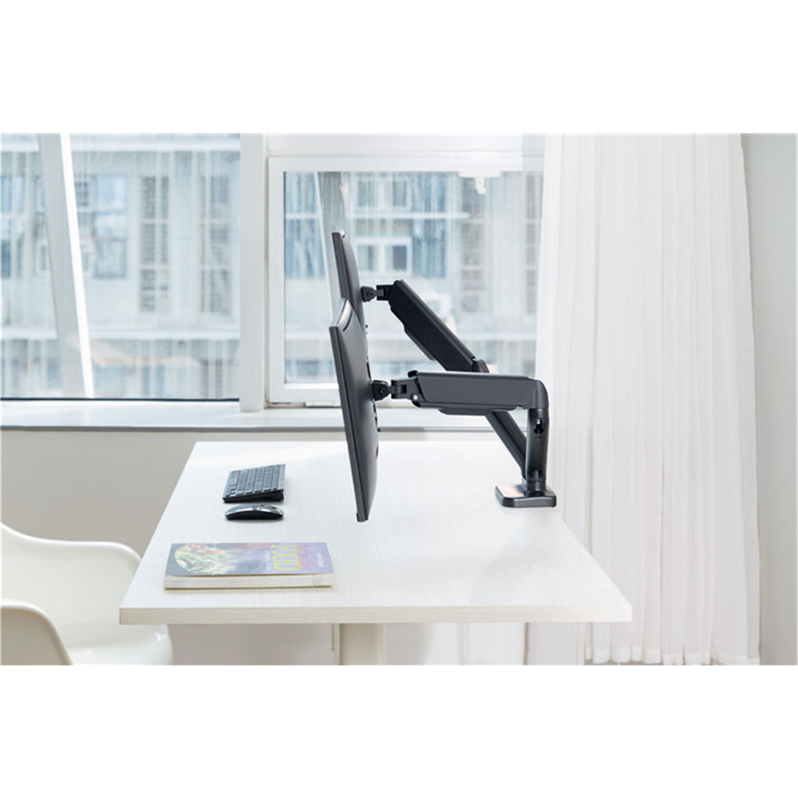 BRATECK LDT46-C024 – Eleganter Dual-Monitorarm für 17"-32" Monitore mit Gegengewicht, max. Traglast bis zu 9 kg pro Arm.