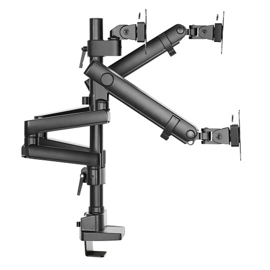 BRATECK LDT20-C036P - 17''-27'' Triple Monitor Spring-Assisted Mount Bracket Max load 7kg per Arm. Max Arm