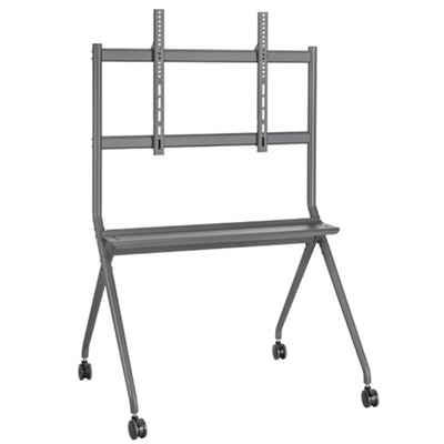 BRATECK TTF15-68FW - Robuster Studio-TV-Wagen/Trolley für 50-86 Zoll, bis zu 120 kg, inkl. großer 75-mm-Lenkrollen