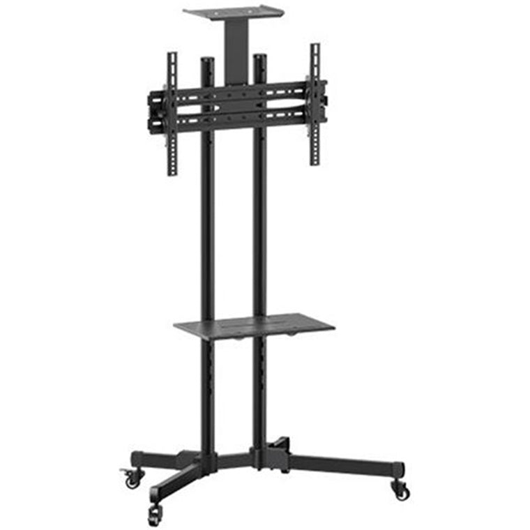 BRATECK LCD-T1028B - 32''-70'' Economy TV Trolley Adjust TV Height w/ Metal Shelf. Max VESA: 600x400